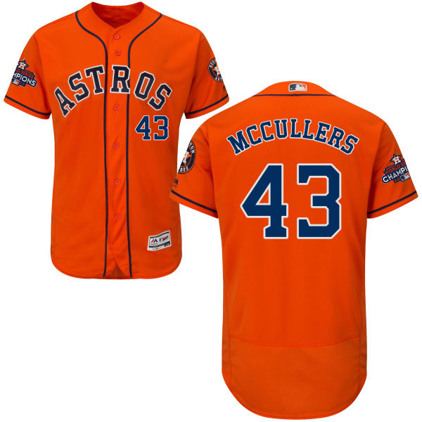 Astros #43 Lance McCullers Orange Flexbase Authentic Collection World Series Champions Stitched MLB Jersey